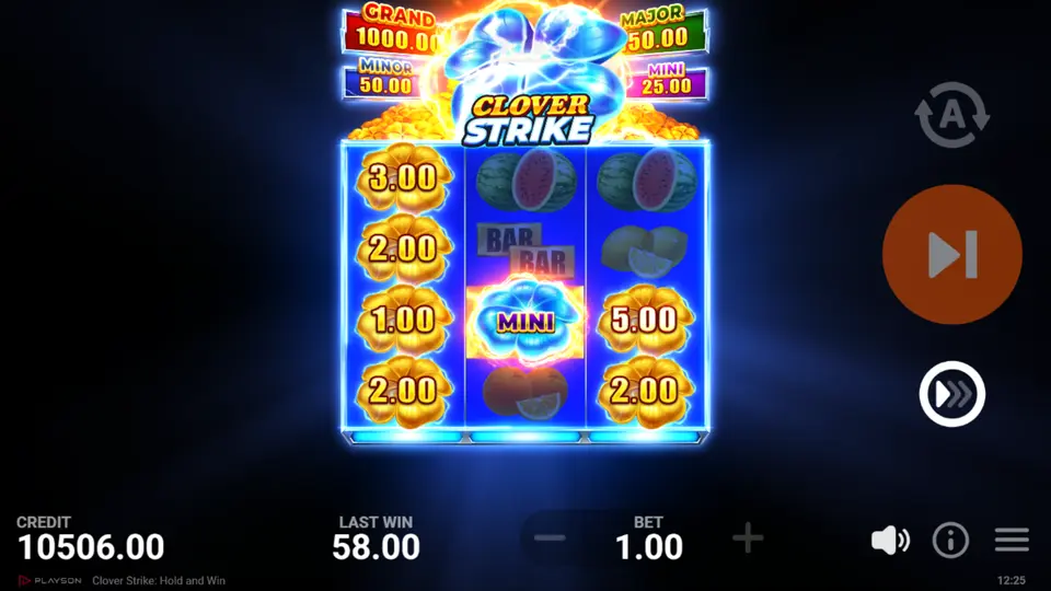 Guaranteed Strike Boost Clover at the start of the Clover Strike Super Bonus Game